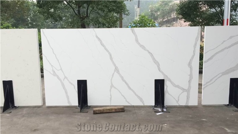Yxv137 Calacatta White Marble Vein , Quartz Tiles & Slabs , Floor Covering Tiles, Quartz Wall Covering Tiles,Quartz Skirting